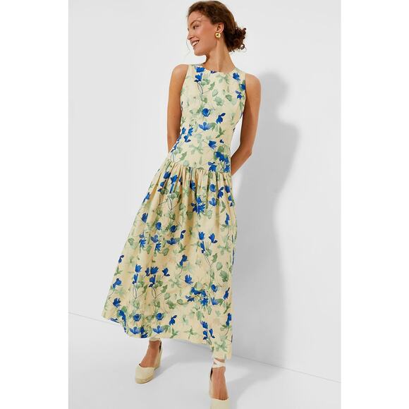 TUCKERNUCK Bellflower Blooms Ezra Dress Size L NWT Retail $298 Tuckernuck - Picture 1 of 7